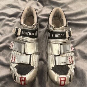 Shimano Silver and Black Cycling Shoes 46